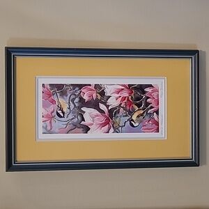 EVELYN ZUBERBIER "Spring Magnolias" 2001 Signed Framed Print